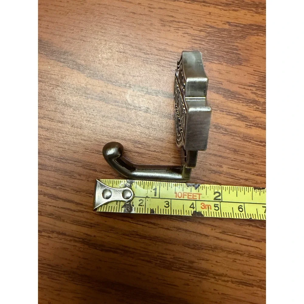 Harley-Davidson Metal Wall Hook Bar & Shield Logo Pewter Finish Decorative Hook